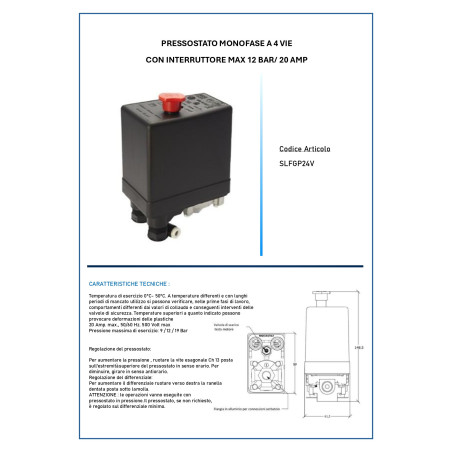 PRESSOSTATO TRIFASE A 4 VIE