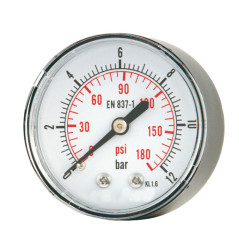 MANOMETRO ABS D.40 1/8" POST. 0-12 BAR